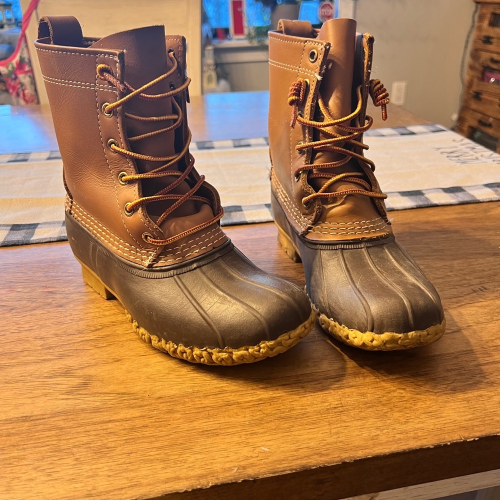 L.L. Bean Kids Boots Brown and Tan